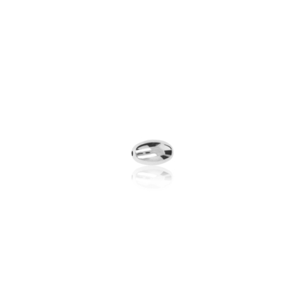TWO-HOLE LIGHT WEIGHT OVAL BEAD WITH RHODIUM TREATMENT 18 KT DIAMETER MM.3X1,3 HOLE X5,5 LENGTH