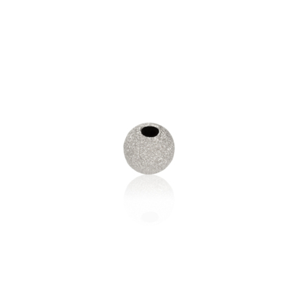 TWO-HOLE PAVE' BEAD IN WHITE GOLD 18 KT DIAMETER MM.7X2,2 HOLE