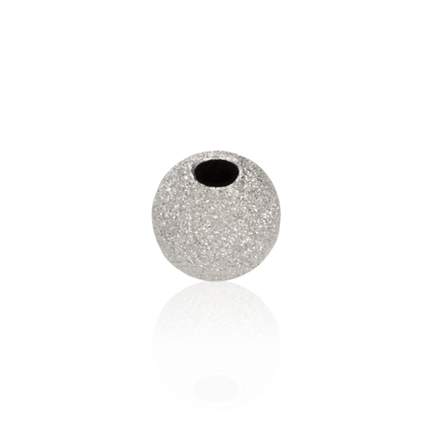 TWO-HOLE PAVE' BEAD IN WHITE GOLD 18 KT DIAMETER MM.12X3 HOLE