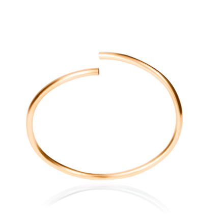 EMPTY FLEXIBLE TUBE BANGLE IN RED GOLD 18KT TUBE DIAMETER 1,5MM.