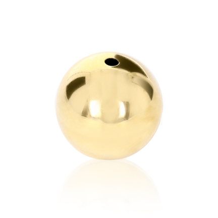 SEAMED BEAD IN YELLOW GOLD 18 KT DIAMETER MM.20X1,5 HOLE