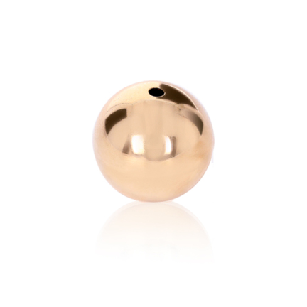 SEAMED BEAD IN RED GOLD 14 KT DIAMETER MM.16X1,5 HOLE