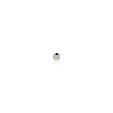 TWO-HOLE PAVE' BEAD IN WHITE GOLD 18 KT DIAMETER MM.2,6X1,2 HOLE