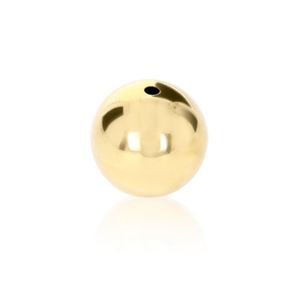 SEAMED BEAD IN YELLOW GOLD 14 KT DIAMETER MM.16X1,5 HOLE