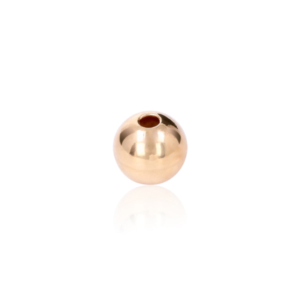 TWO-HOLE BEAD IN RED GOLD 9 KT DIAMETER MM.10