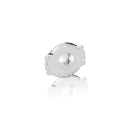 FARFALLINA LISCIA SPECIALE CON PULSANTI LATERALI IN ORO BIANCO 14KT