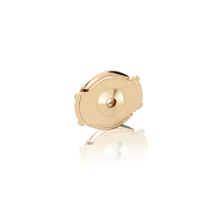 FARFALLINA LISCIA SPECIALE CON PULSANTI LATERALI IN ORO GIALLO 18KT