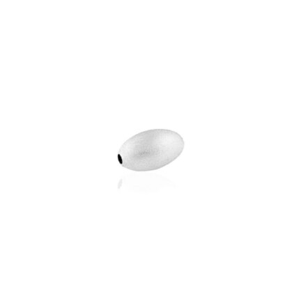 TWO-HOLE SATIN OVAL BEAD IN WHITE GOLD 18 KT DIAMETER MM.5X1,5 HOLE X7,3 LENGTH