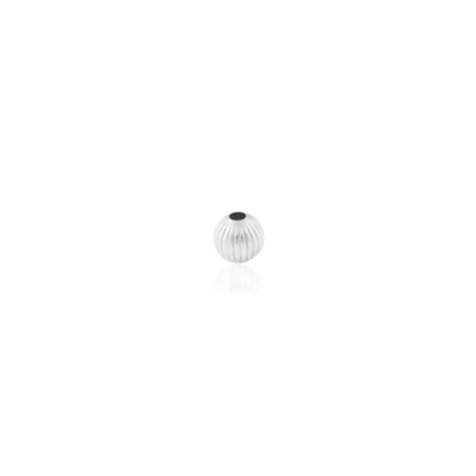 PALLINA RIGHATA A DUE FORI IN ARGENTO TITOLO 925 DIAMETRO MM.3X1,2 FORO