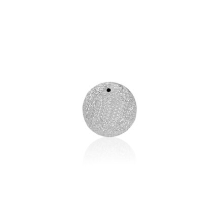 ONE-HOLE D-CUT BEAD IN WHITE GOLD 14 KT DIAMETER MM.6X0,7 HOLE