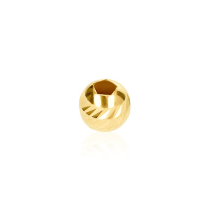 TWO-HOLE D-CUT SLASH BEAD IN YELLOW GOLD 18 KT DIAMETER MM.5X1,7 HOLE