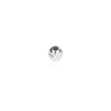 TWO-HOLE D-CUT SLASH BEAD IN WHITE GOLD 18 KT DIAMETER MM.3X1,3 HOLE