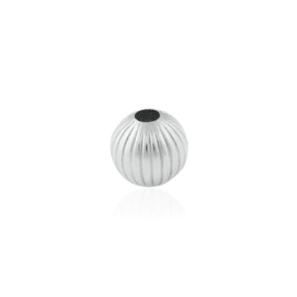 PALLINA RIGHATA A DUE FORI CON RODIATURA 9 KT DIAMETRO MM.10X2,6 FORO