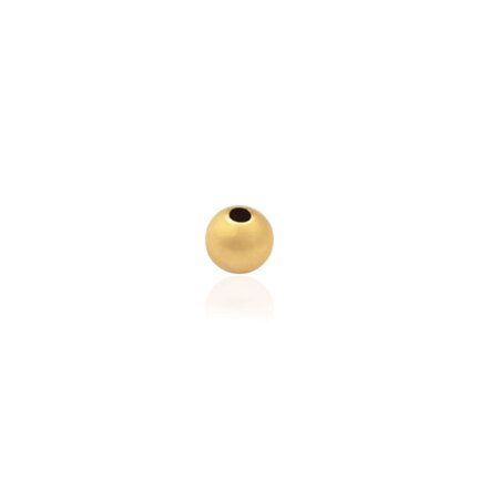 TWO-HOLE SATIN BEAD IN YELLOW GOLD 9 KT DIAMETER MM.5X1,5 HOLE