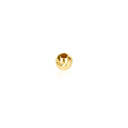 TWO-HOLE D-CUT SLASH BEAD IN YELLOW GOLD 14 KT DIAMETER MM.3X1,3 HOLE