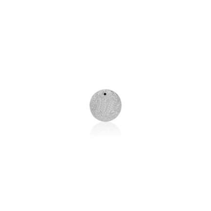 ONE-HOLE D-CUT BEAD IN WHITE GOLD 18 KT DIAMETER MM.3X0,7 HOLE