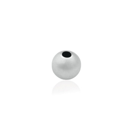 TWO-HOLE SATIN BEAD IN SILVER 925 DIAMETER MM.10X3,1 HOLE