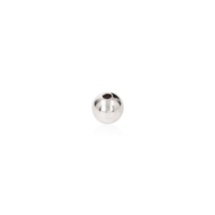 TWO-HOLE MEDIUM WEIGHT BEAD IN WHITE GOLD 14 KT DIAMETER MM.7X1,7 HOLE