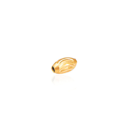 TWO-HOLE D-CUT OVAL BEAD IN RED GOLD 14 KT DIAMETER MM.3X1,2 HOLE X5,5 LENGTH