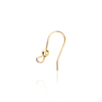 WIRE EARRING WITH END BEAD RING