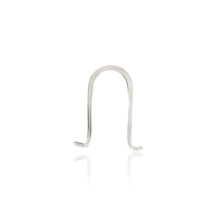 OMEGA CLIP PIATTA LISCIA CON RODIATURA 14 KT