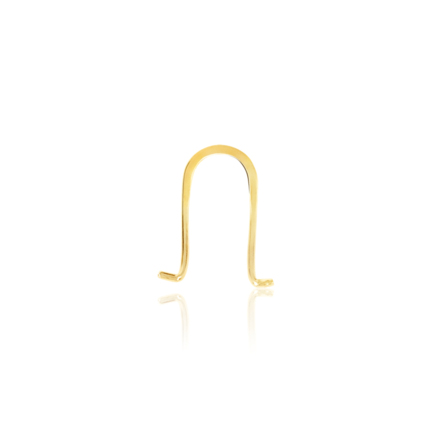 OMEGA CLIP PIATTA LISCIA IN ORO GIALLO 800