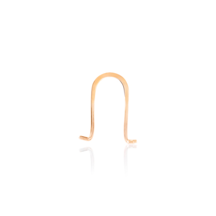 OMEGA CLIP PIATTA LISCIA IN ORO ROSSO 14 KT
