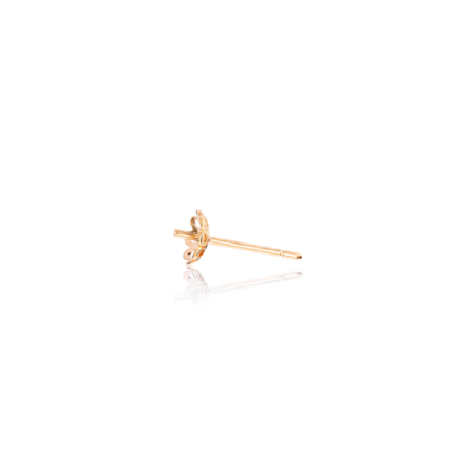 PERNO CON COPPETTA GRANDE PER PIETRE PREZIOSE E PERLE IN ORO ROSSO 14 KT