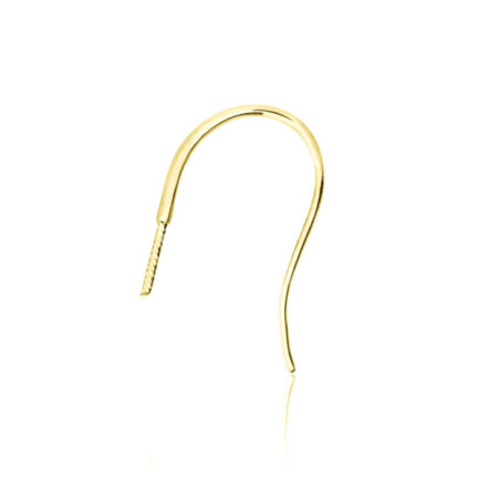 WIRE EARRING WITH LONG SCREW FOR STONES AND PEARLS IN YELLOW GOLD 14 KT