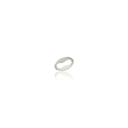 MAGLIA BOLLATA SAGOMATA IN ORO BIANCO 14 KT