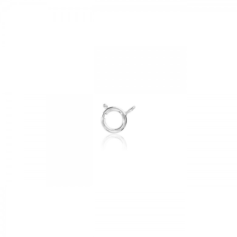 ANELLINO A MOLLA CLASSICO LEGGERO IN ORO BIANCO RODIATO 14 KT