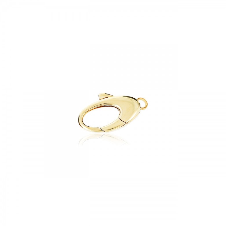 SMOOTH OVAL CASTED CLASP IN YELLOW GOLD 18 KT