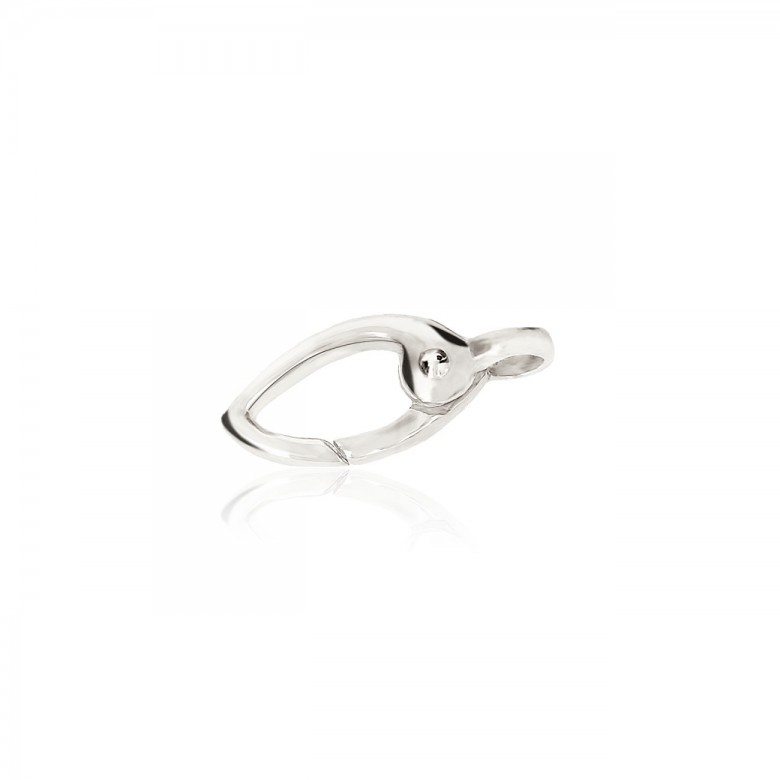 CHIUSURA MICROFUSA OVALE IN ARGENTO 925