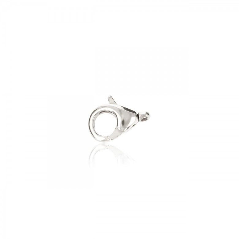 CASTED CLASP WITH MOVABLE END IN WHITE GOLD 18 KT