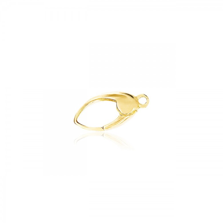 OVAL CASTED CLASP WITHOUT LEVER IN YELLOW GOLD 18 KT