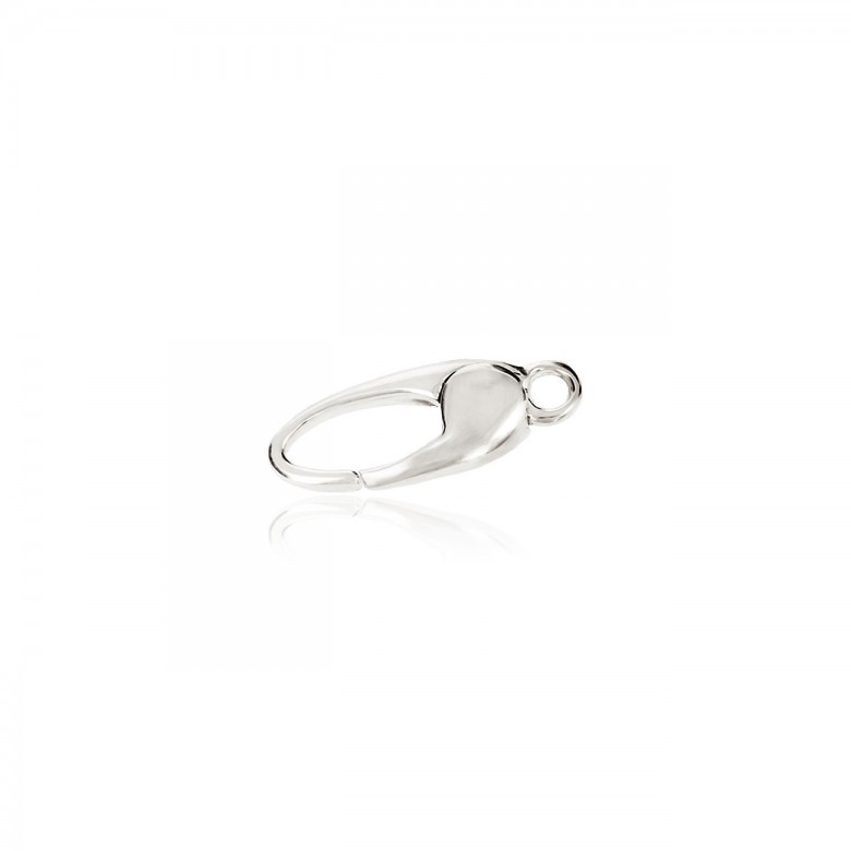 DROP CASTED CLASP WITHOUT LEVER IN WHITE GOLD 14 KT