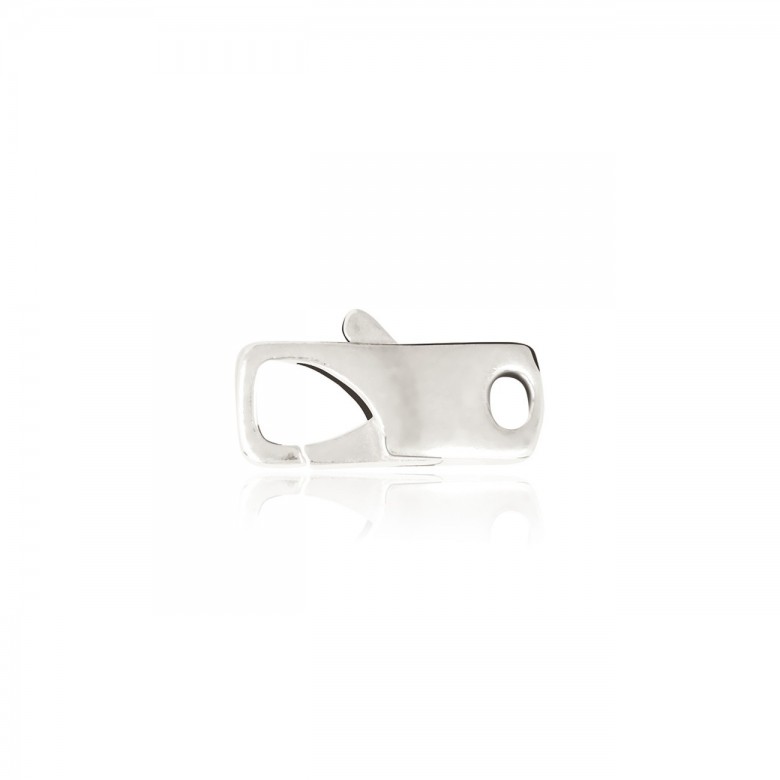 RECTANGULAR CASTED CLASP IN SILVER 925