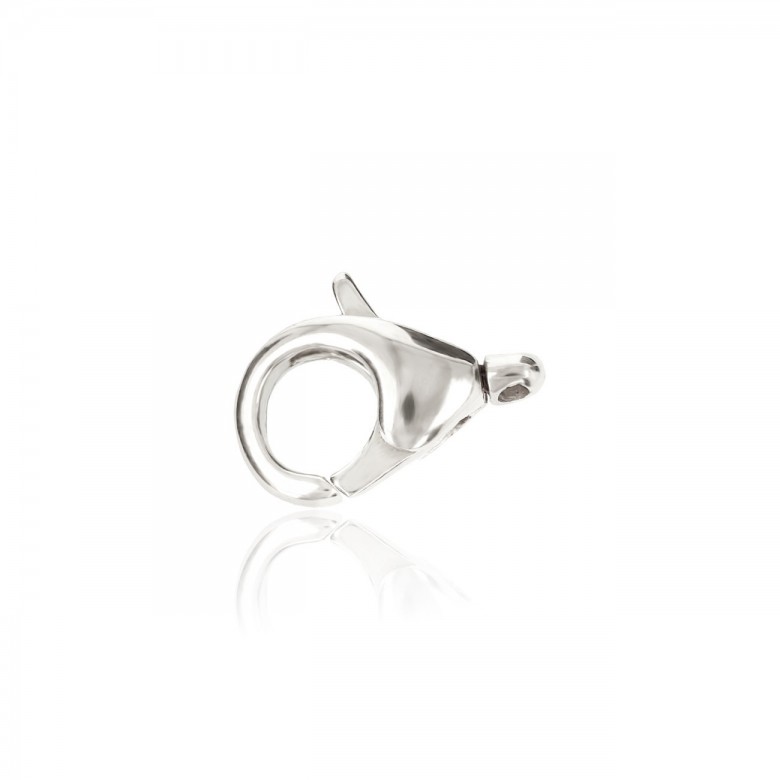 CASTED CLASP WITH MOVABLE END IN WHITE GOLD 18 KT