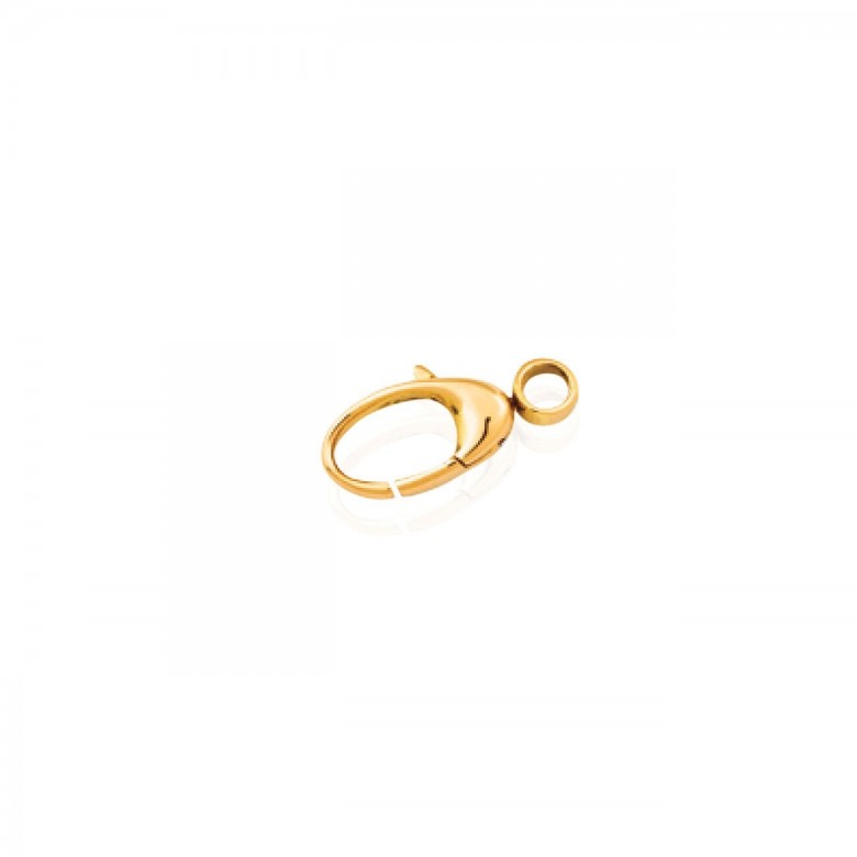 CHIUSURA SOTTILE CON ANELLINO MOBILE FINALE IN ORO ROSSO 18 KT