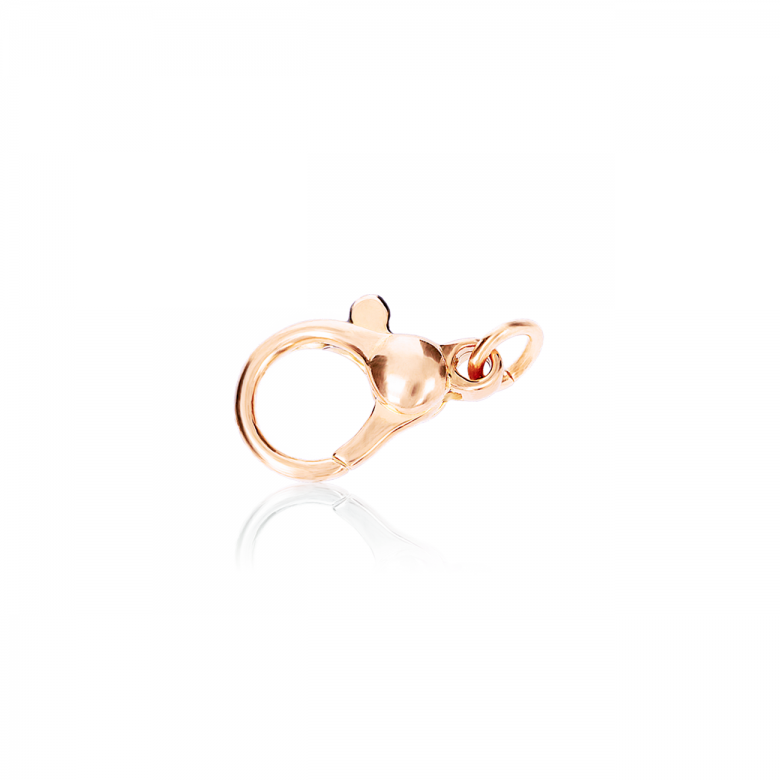 CHIUSURA MICROFUSA CON PALLINA FINALE IN ORO ROSSO 18 KT