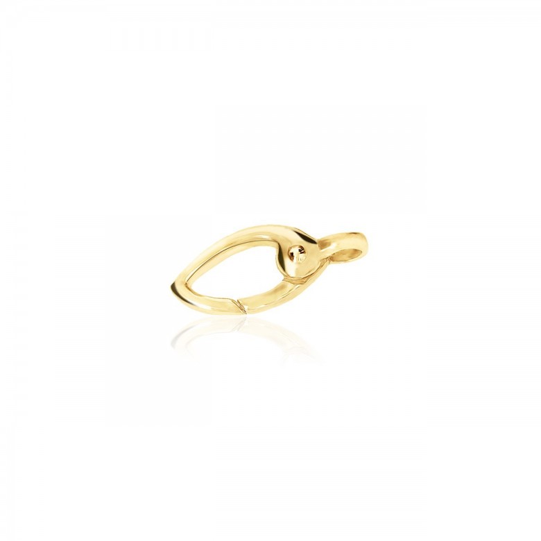 CHIUSURA MICROFUSA OVALE IN ORO GIALLO 9 KT