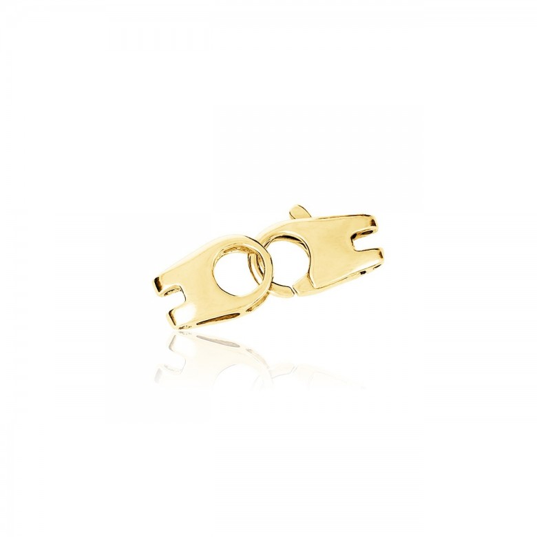 HANDCUFFS CASTED CLASP WITH FEMALE CONNECTOR IN YELLOW GOLD 18 KT