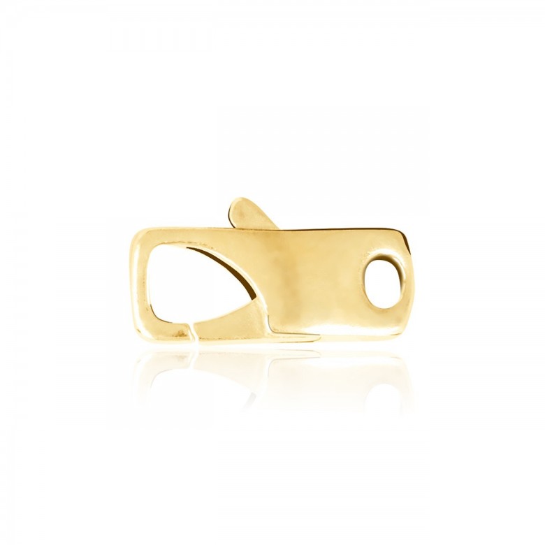 RECTANGULAR CASTED CLASP IN YELLOW GOLD 18 KT