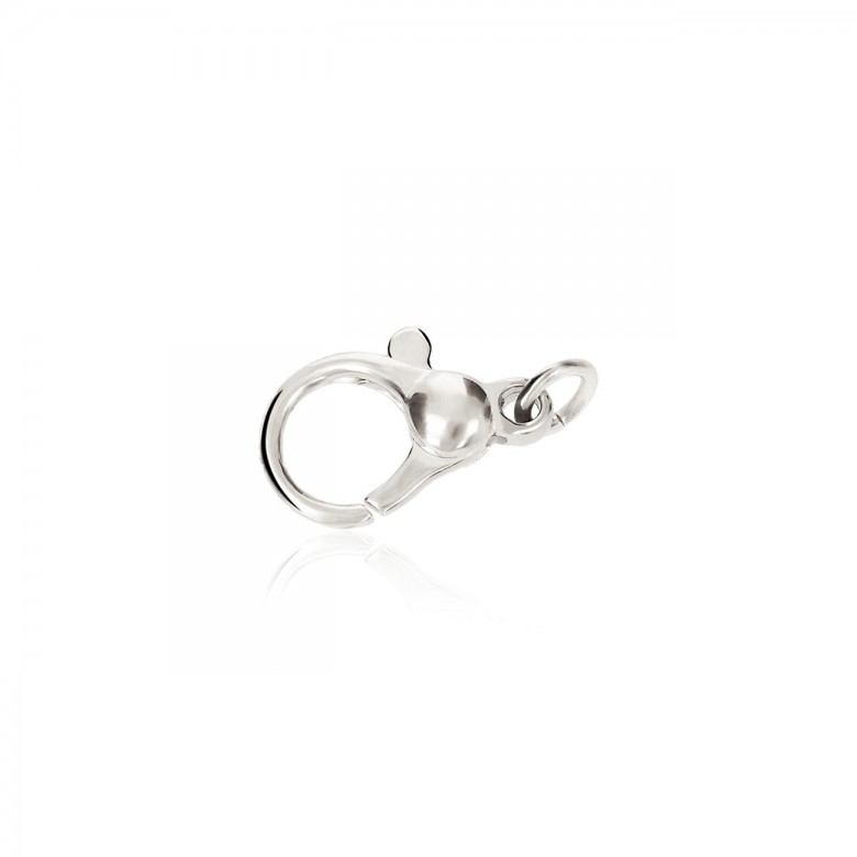 CHIUSURA MICROFUSA CON PALLINA FINALE IN ORO BIANCO 18 KT