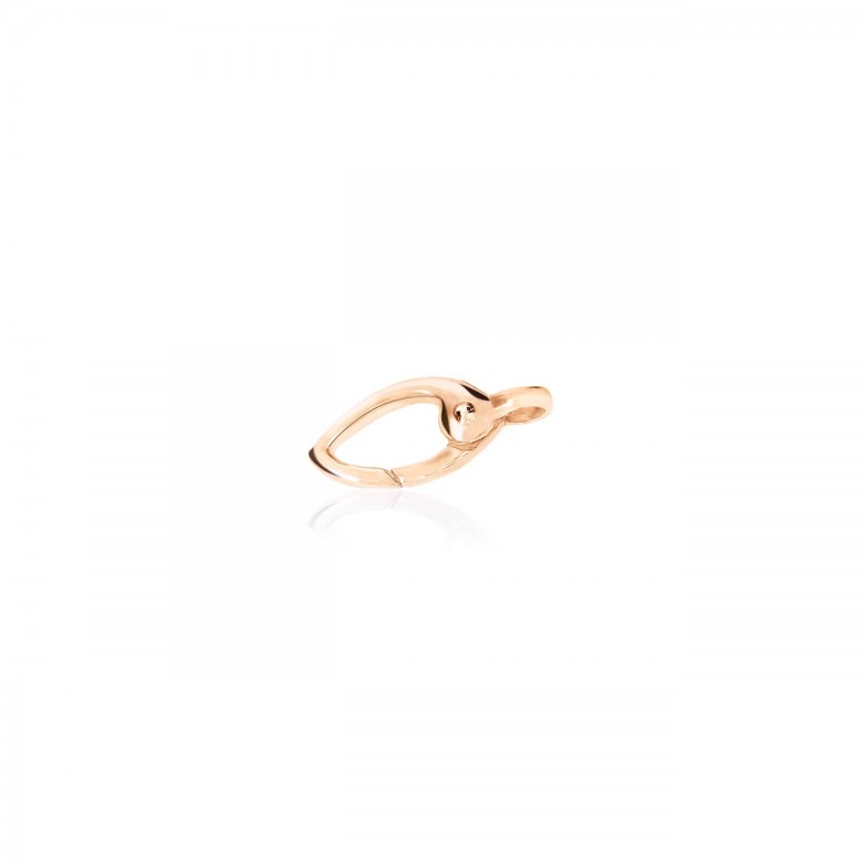 CHIUSURA MICROFUSA OVALE IN ORO ROSSO 14 KT