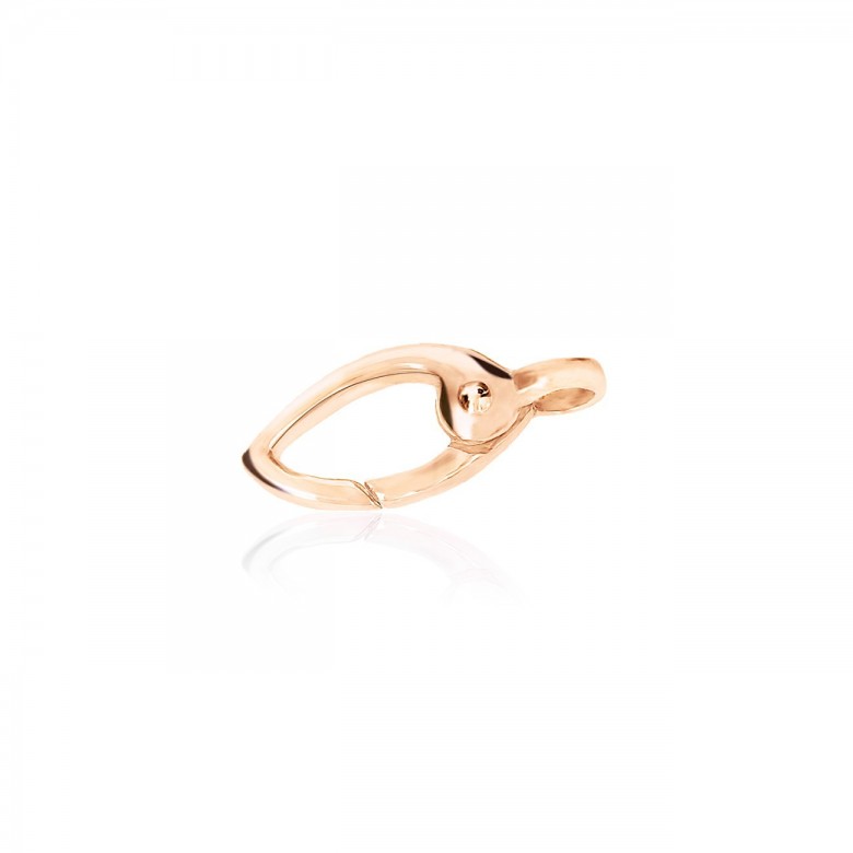 CHIUSURA MICROFUSA OVALE IN ORO ROSSO 18 KT
