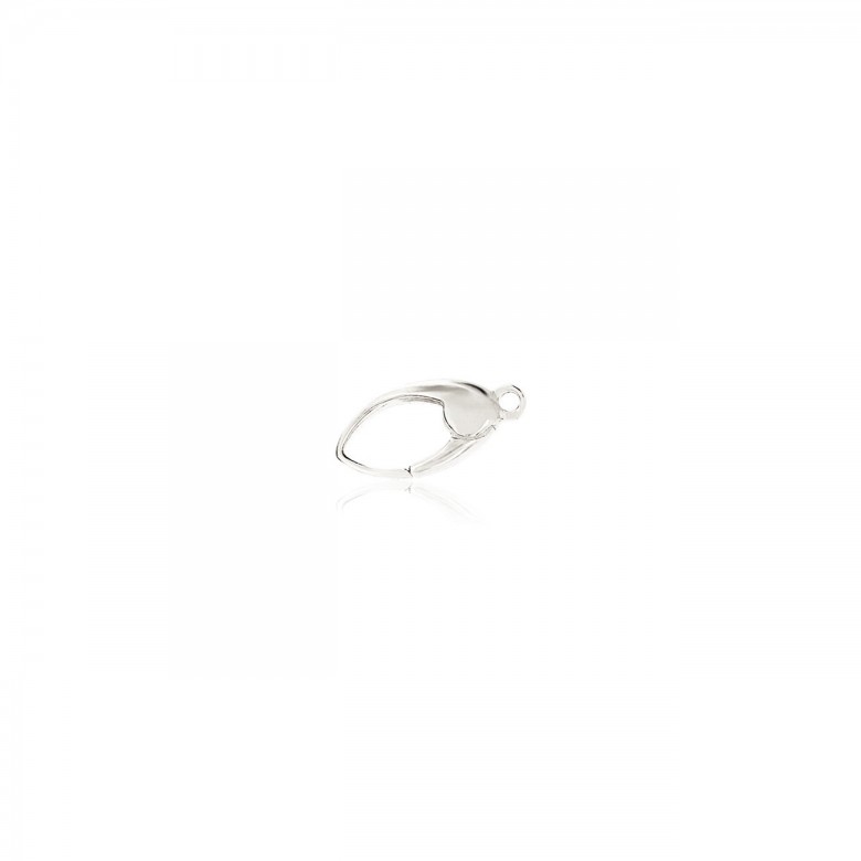 OVAL CASTED CLASP WITHOUT LEVER IN SILVER 925