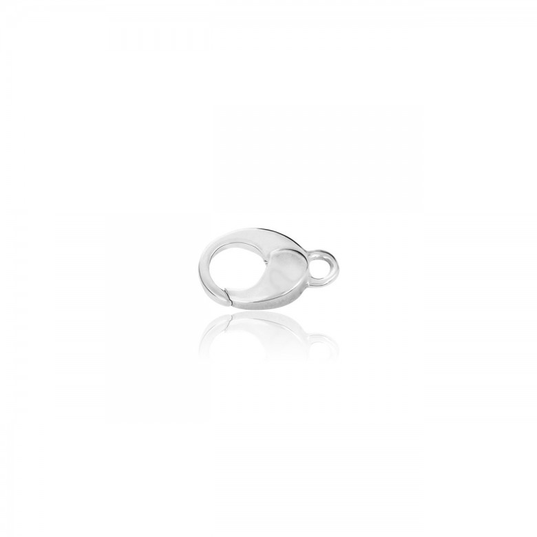 CHIUSURA MICROFUSA SENZA CRICCHETTO IN ORO BIANCO RODIATO 14 KT