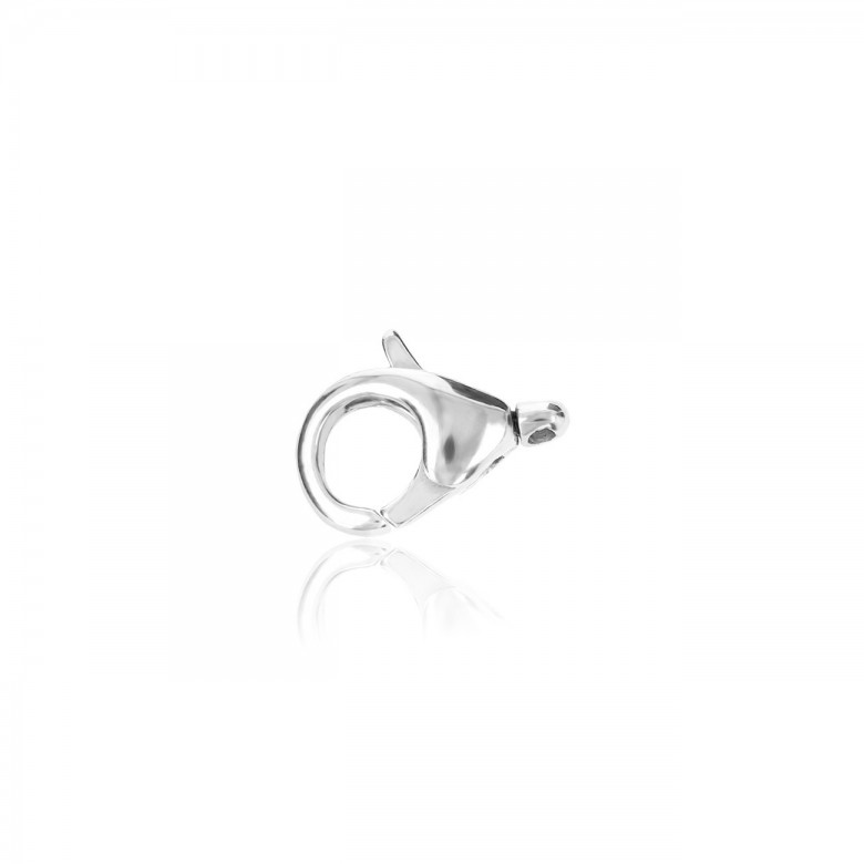 CASTED CLASP WITH MOVABLE END IN WHITE GOLD WITH RHODIUM TREATMENT 18 KT