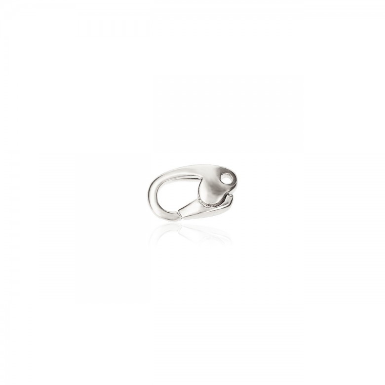 CHIUSURA MICROFUSA A GOCCIA IN ORO BIANCO 18 KT